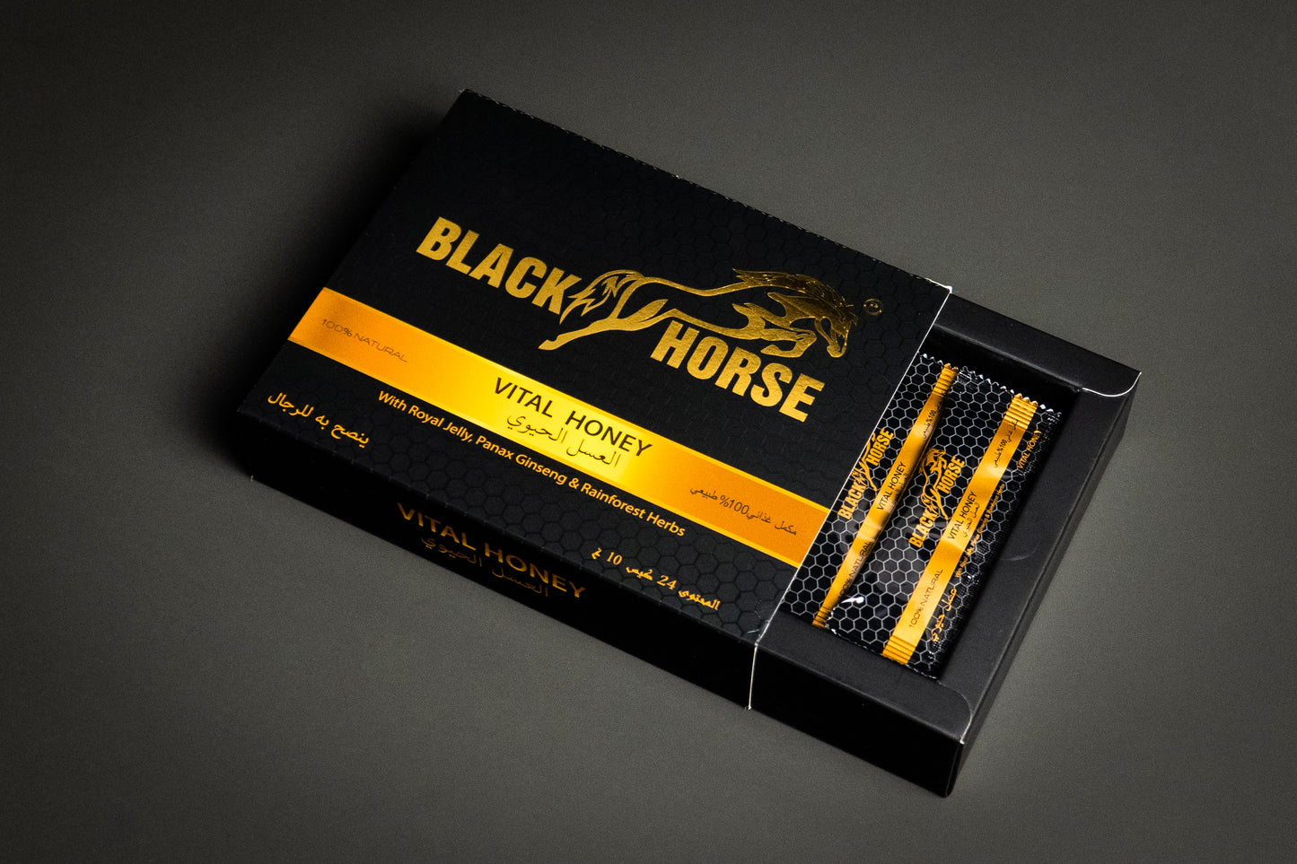 Black Horse Vital Honey Box - 24 Packs